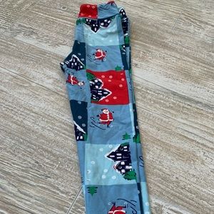 Kids Lularoe Christmas leggings size L/Xl